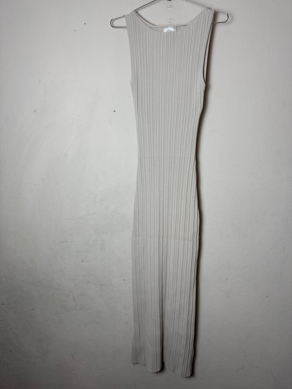 DISSH Sleeveless Ribbed Maxi Dress in Cream Size Small - Picture 2 of 7